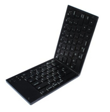 Rechargeable Bluetooth Wireless Folding Compact Pocket Size Keyboard Bluetooth with Mini Travel Stand