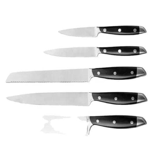 OEM Factory Stainless Steel Chef 5Pcs Kitchen Knife Set for Home Kitchen
