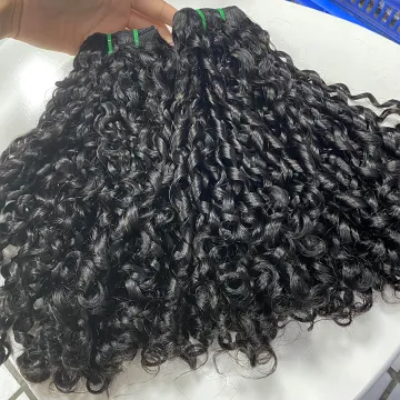 Funmi Grade A Virgin Cuticle Aligned Brazilian Hair Bundles - Pixie Curly Natural Black