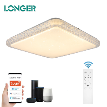 Modern Square Smart LED Ceiling Lamp with Tuya App Control