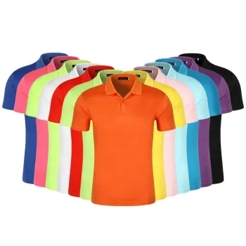Custom 100% Polyester Polo Shirt with Embroidery - Plain Men's T-Shirts