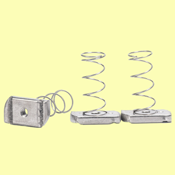 Customizable Stainless Steel T-Slot Nuts for M3, M4, M6, and M8 Holes with Hammer Head Spring Slides