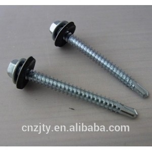 self drilling roofing screws hex washer head with EPDM washer self-drilling concrete screws from Zhejiang China bottom price