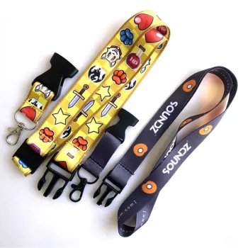Low-Cost Custom Printed Sublimation Woven Keychain Straps and Polyester Lanyards from Manufacturers