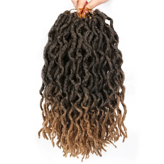 AliLeader Wholesale Ombre Wavy Synthetic Hair Curly Locs Braid