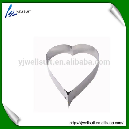 hot sale new design stainless steel decorative heart shape cake mould