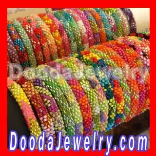 Handmade Dog Lily And Laura Crocheted Beaded Bracelets 