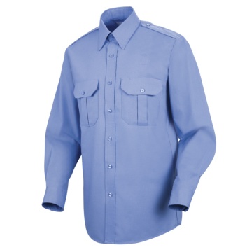 long sleeve 100% designer custom blue security uniform