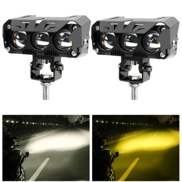 Hot Selling LED Motorcycle Lights: Dual Color Spotlights for Off-Road Headlights