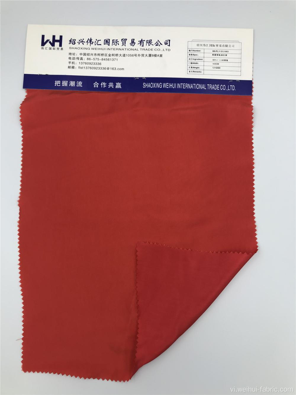 Vải dệt thoi C / CU trơn màu đỏ chống tĩnh điện