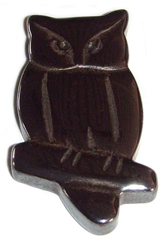 Colgante Hematite Owl