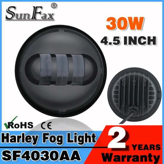 Newest round Harley led fog light 4.5'' 30w, 4.5inch motorcycle led headlight auto led fog lights for jeep wrangler truck harley