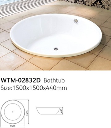 Simple Built-in Bathtubs Wtm-02832d Round Bathtubs