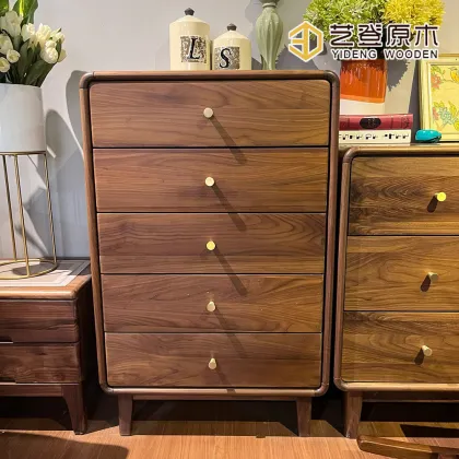 Wooden Mid-Century Tall Chest of Drawers