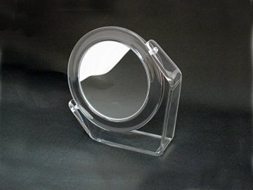 transparent round shape acrylic table mirror