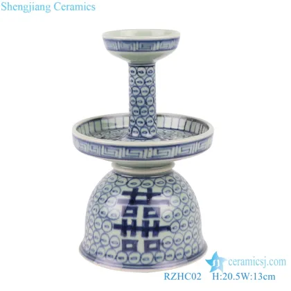 Ming Dynasty Blue and White Porcelain Candle Stand