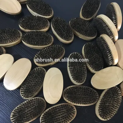 Nature wooden handle faced cleaning beard shaved brush with pure bristle