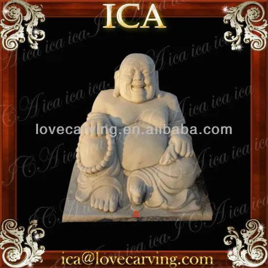 stone laughing buddha statue