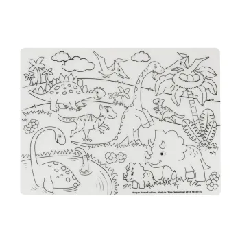 Washable Silicone Placemat for Kids - Printable Silicone Coloring Mat for Drawing and Painting
