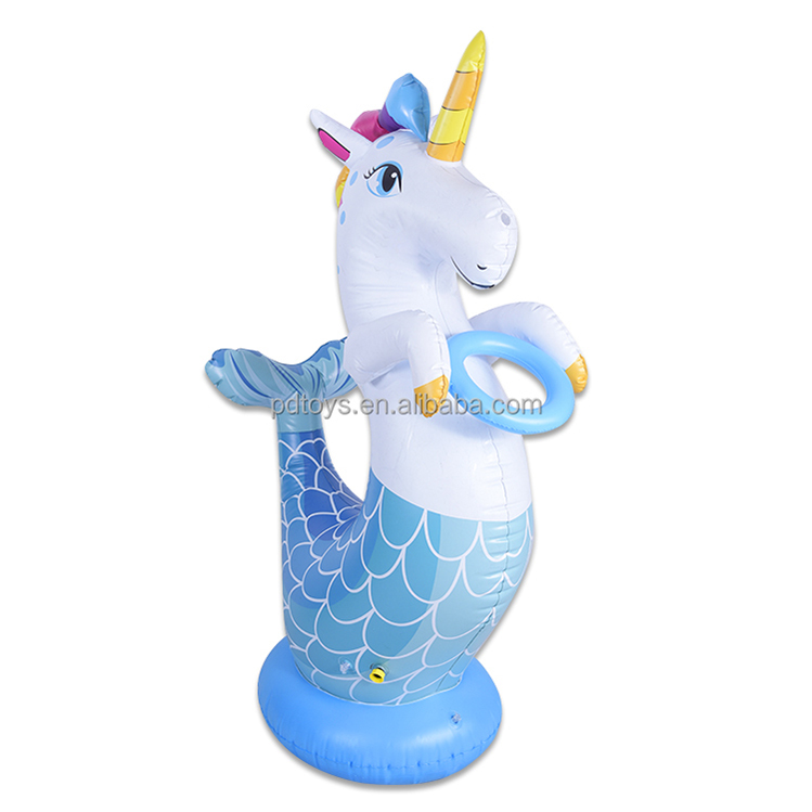 New Outdoor Inflatable Fish Tail Unicorn Spray Toys