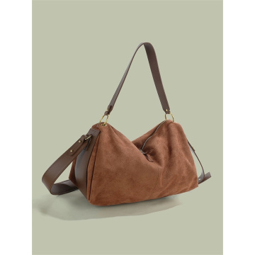 Women's brown leather crossbody bag