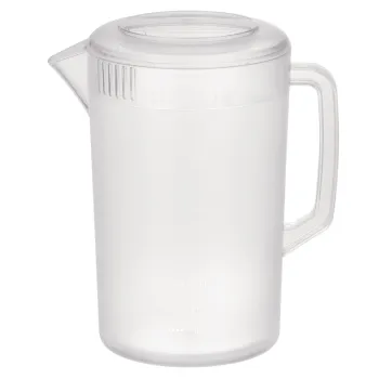 5L Translucent Plastic Jug with Lid - 5000ml Frosted Pitcher