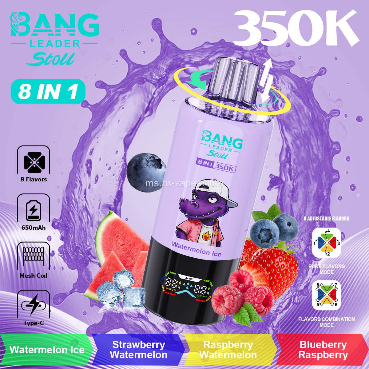 Bang leader 350k sedutan 8in1 Disposable vape