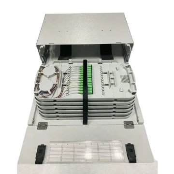 FTTH ODF 24/48/72/96/144FO Fiber Optic Rack Mount Patch Panel with GPS Splice Trays