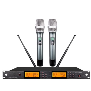 Professional2チャンネルUHFワイヤレスマイクを歌うためのワイヤレスマイクシステム-EIF -008