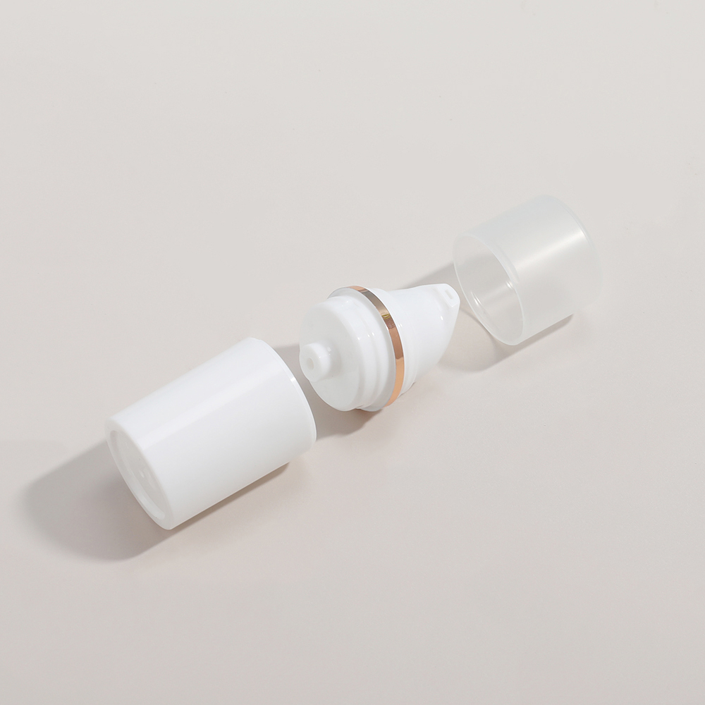 Luxury airless pump cosmetic bottles 15ml 30ml 50ml plastic round airless bottle6