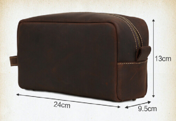 Boshiho leather toiletry bag men