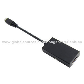 Hot-sale MHL Adapter, Video Resolution Supports 1,080P at 60fps