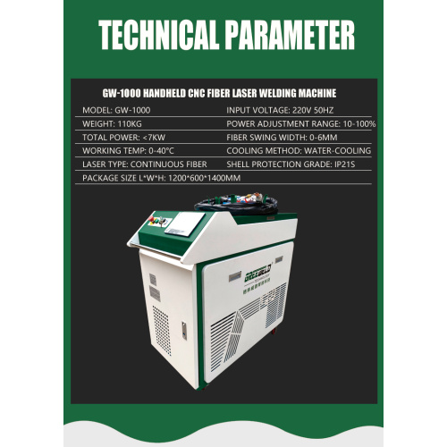 Máquina de soldagem a laser portátil manual