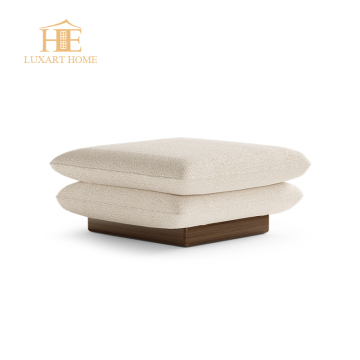 Wooden Frame Fabric Ottoman Velvet Bedroom Bench Stool Chair