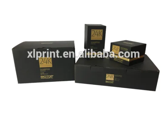 Black kraft corrugated outer box for cosmetic packing