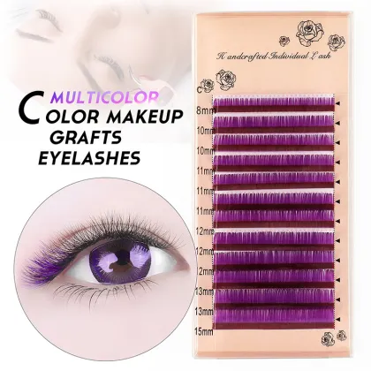 Christmas Rainbow Lashes: Colored Glitter Eyelash Extensions