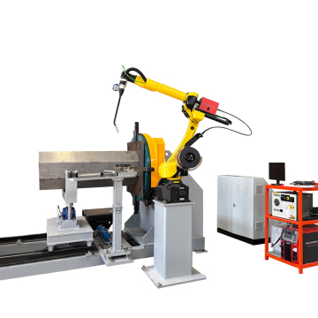 Base plate welding machine by robot