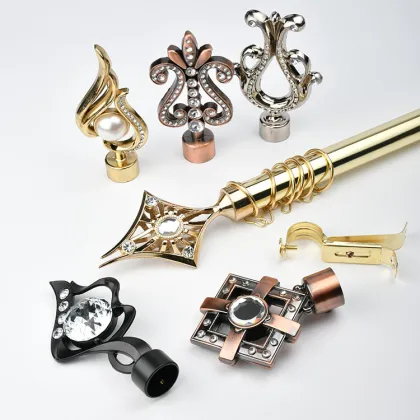 High-Quality Metal Curtain Rod Bracket - Single Roman Curtain Rod Accessories