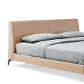 Cama de cuero Hermez de naranja minimalista italiana