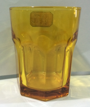 2016 hot selling colorful octagonal juice or wine glass shot glass
