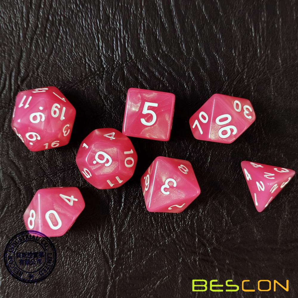 Peachy Moonstone Rpg Polyhedral Role Playing Dice 3