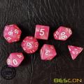 Bescon Moonstone Dice Set Peachy, Bescon Polyhedral RPG Dice Set Efecto Moonstone