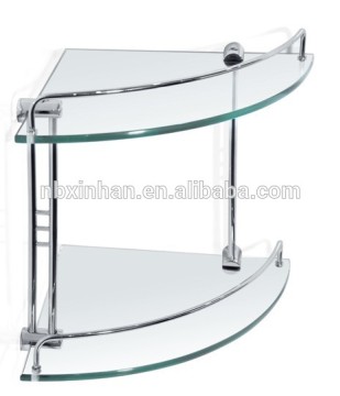 2014 New glass shelf, wall mounted glass corner shelf