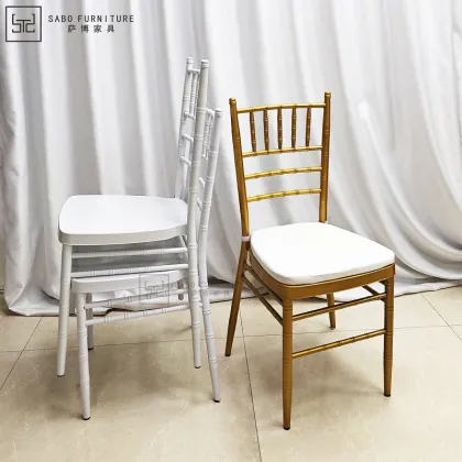 White Gold Banquet Wedding Chiavari Tiffany Chairs