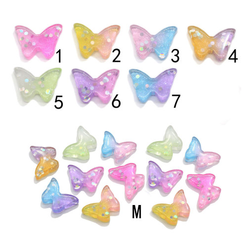 Joli papillon artificiel perles de résine bricolage décoration breloques pour pince à cheveux ornement Scrapbook pendentifs faisant