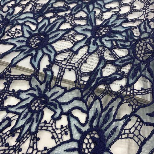 Novel Embrodery Laser Cut On Nylon Mesh Fabric