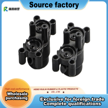 Glossy Black Plastic Double Cavity Valve Base Housing