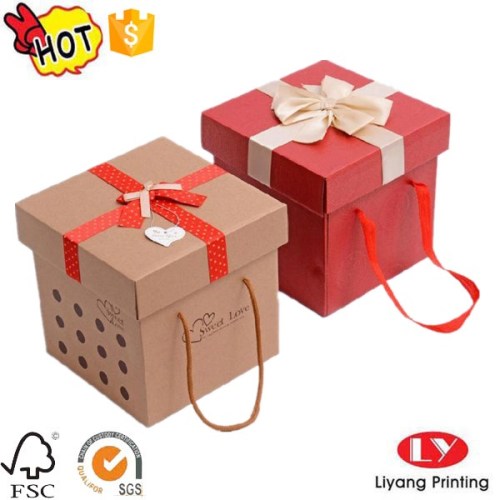 Good grade Craft cardboard box with handle