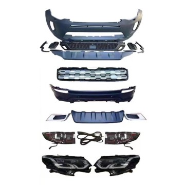 Car Body Kit für Land Rover Range Rover Discovery Sport 2016-2019 bis 2020 - Vordere hintere Stoßfänger mit Kühlergrill, Scheinwerfer, Rücklichter