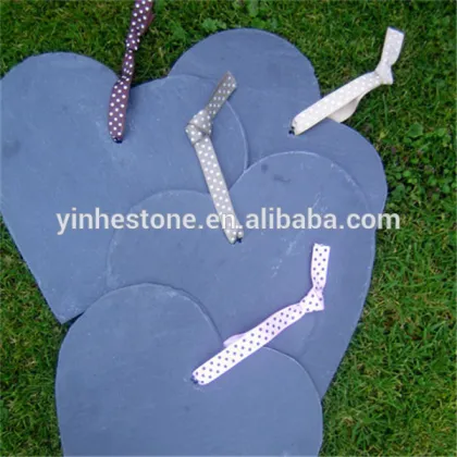 Newly designed eco-friendly slate wedding heart shape napkin rings durable wedding napkin rings